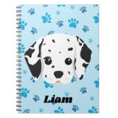 Dalmatian Blue Paw Print op maat Notitieboek (Voorkant)