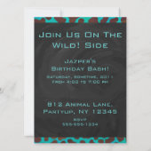 Dalmatian Brown en Blauwgroen met Monogram Kaart (Achterkant)