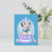 Dalmatian Cake Face Birthday Briefkaart (Staand voorkant)