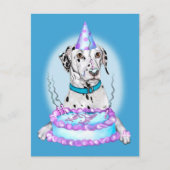 Dalmatian Cake Face Birthday Briefkaart (Voorkant)