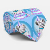 Dalmatian Cake Face Birthday Stropdas (Opgerold)