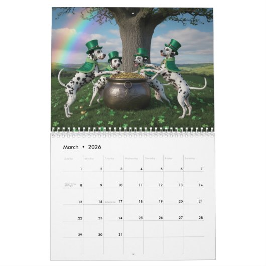 Dalmatian Calendar Kalender (Mar 2026)