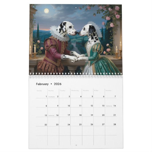 Dalmatian Calendar Kalender (Feb 2026)