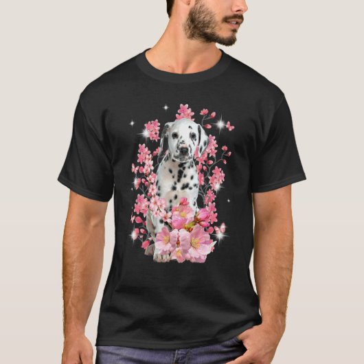 Dalmatian Cherry Blossom Flowers T-shirt (Voorkant)