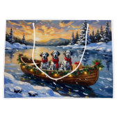 Dalmatian Christmas Boat Holiday Groot Cadeauzakje (Voorkant)