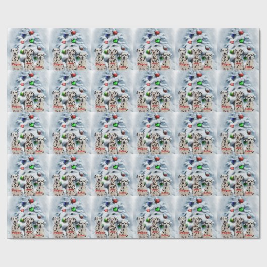 Dalmatian Christmas Cadeaupapier (Vlak)