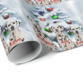 Dalmatian Christmas Cadeaupapier (Rol Hoek)