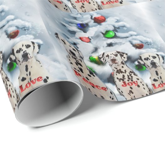Dalmatian Christmas Cadeaupapier (Rol Hoek)