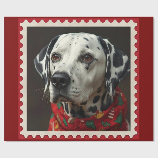 Dalmatian christmas cadeaupapier (Vlak)