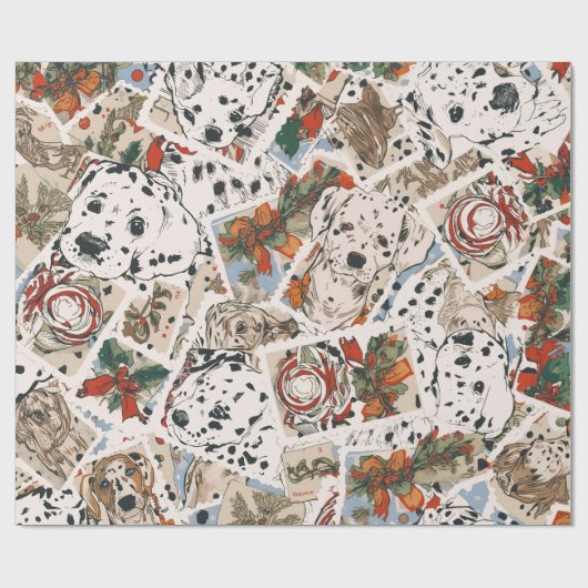 Dalmatian christmas cadeaupapier (Vlak)