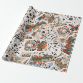 Dalmatian christmas cadeaupapier (Uitgerold)