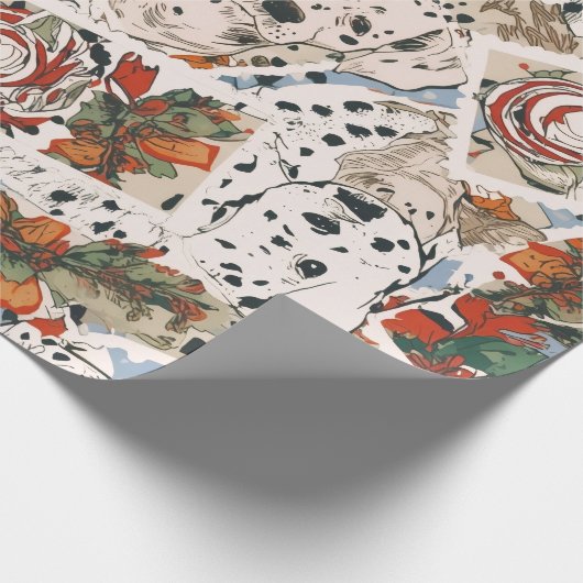 Dalmatian christmas cadeaupapier (Hoek)