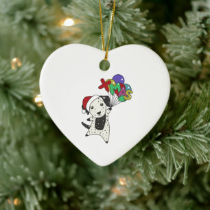 Dalmatian Christmas Dog Winter Animals Dogs Keramisch Ornament