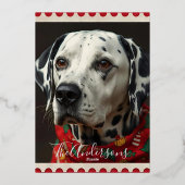 Dalmatian christmas folie feestdagenkaart (Achterkant)