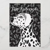 Dalmatian christmas folie feestdagenkaart (Achterkant)