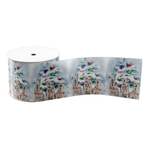 Dalmatian Christmas Grosgrain Lint