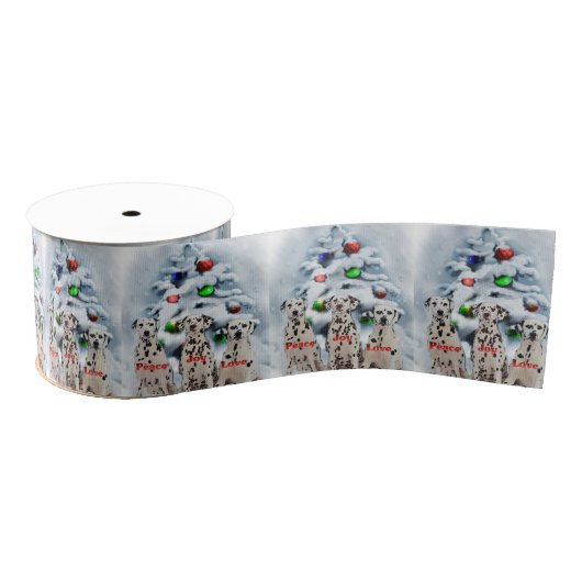 Dalmatian Christmas Grosgrain Lint (Spoel)