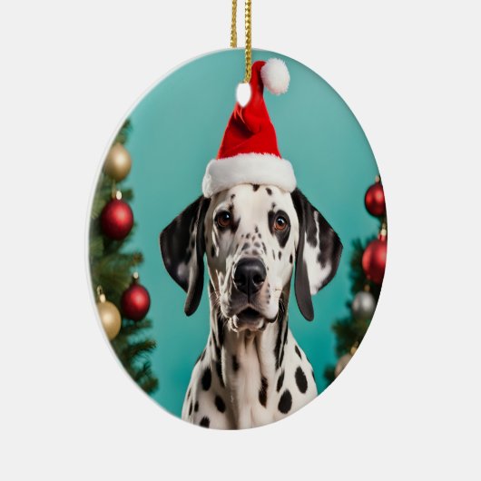 Dalmatian Christmas Keramisch Ornament (Rechts)