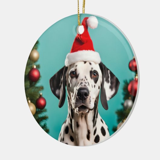Dalmatian Christmas Keramisch Ornament (Links)