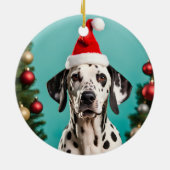 Dalmatian Christmas Keramisch Ornament (Achterkant)
