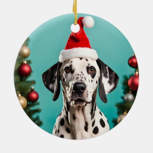 Dalmatian Christmas Keramisch Ornament (Achterkant)