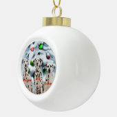 Dalmatian Christmas Keramische Bal Ornament (Rechts)