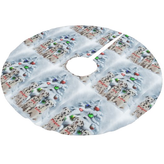 Dalmatian Christmas Kerstboom Rok (Gekanteld)