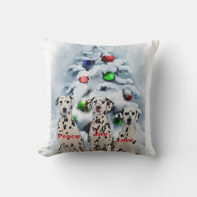 Dalmatian Christmas Kussen (Voorkant)