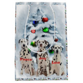 Dalmatian Christmas Medium Cadeauzakje (Voorkant)