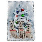 Dalmatian Christmas Medium Cadeauzakje (Achterkant)