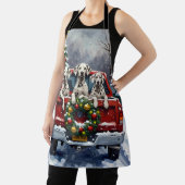 Dalmatian Christmas Red Truck Holiday Schort (Insitu)