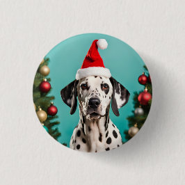 Dalmatian Christmas Ronde Button 3,2 Cm