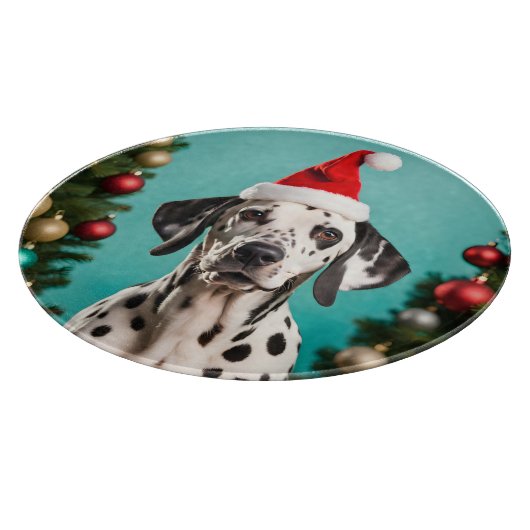 Dalmatian Christmas Snijplank (Hoek)