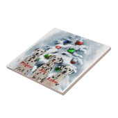 Dalmatian Christmas Tegeltje (Zijkant)