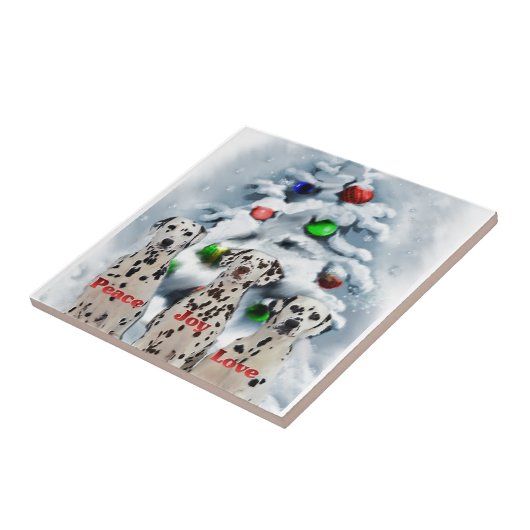 Dalmatian Christmas Tegeltje (Zijkant)