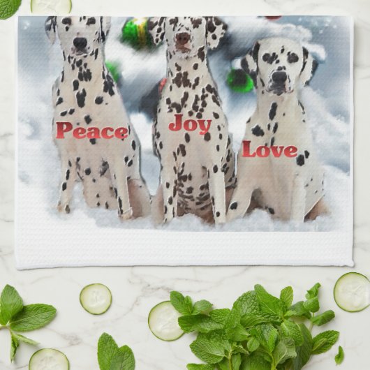 Dalmatian Christmas Theedoek (Gevouwen)
