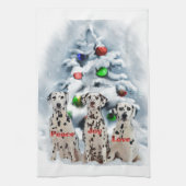 Dalmatian Christmas Theedoek (Verticaal)