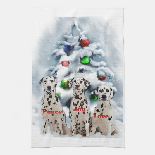 Dalmatian Christmas Theedoek (Verticaal)