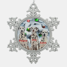 Dalmatian Christmas Tin Sneeuwvlok Ornament