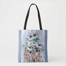 Dalmatian Christmas Tote Bag