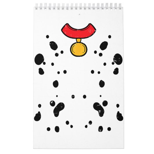 Dalmatian Costume Funny Halloween Puppy Dog Mannen Kalender (Hoes)