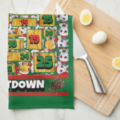 Dalmatian Countdown Kerst Adventkalender Hond Theedoek (Quarter Fold)