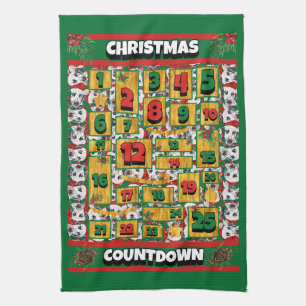 Dalmatian Countdown Kerst Adventkalender Hond Theedoek