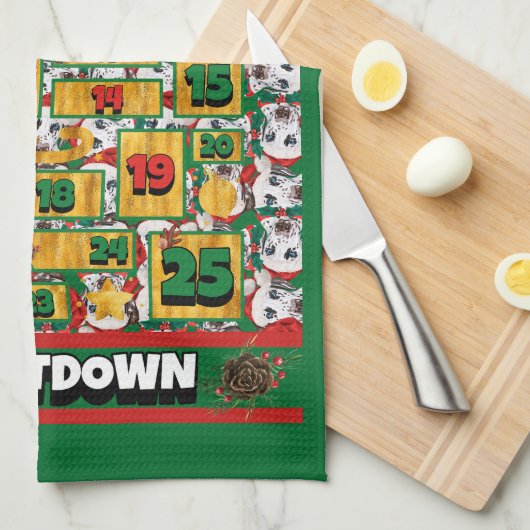 Dalmatian Counterdown Kerstmis Advent Calendar Dog Theedoek (Quarter Fold)