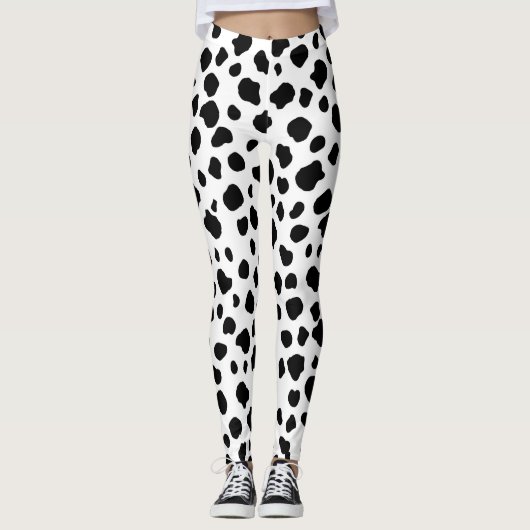 Dalmatian Cow Print Leggings (Voorkant)