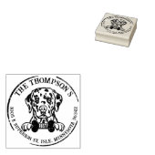 Dalmatian Custom Family Return-adres Rubberstempel (Gestempeld)