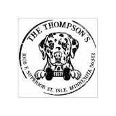 Dalmatian Custom Family Return-adres Rubberstempel (Afrduk)