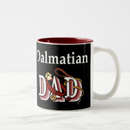 Dalmatian Dad Gifts Tweekleurige Koffiemok