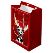 Dalmatian Deer Dog Fun MGB Medium Cadeauzakje (Voorkant Gekanteld)