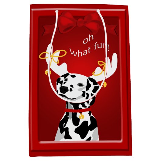 Dalmatian Deer Dog Fun MGB Medium Cadeauzakje (Voorkant)